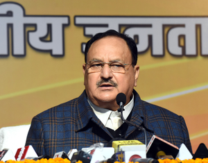 ‘INDIA bloc crumbled’: Nadda says as Nitish returns to NDA