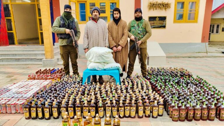 Police busts drug module in Anantnag; three arrested Huge consignment of contraband substances recovered