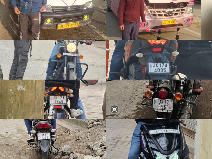 40 Vehicles Challaned and Sent Challans at there Residences by Kishtwar Police….Rash Driving, Without Helmet & Wrong Parking