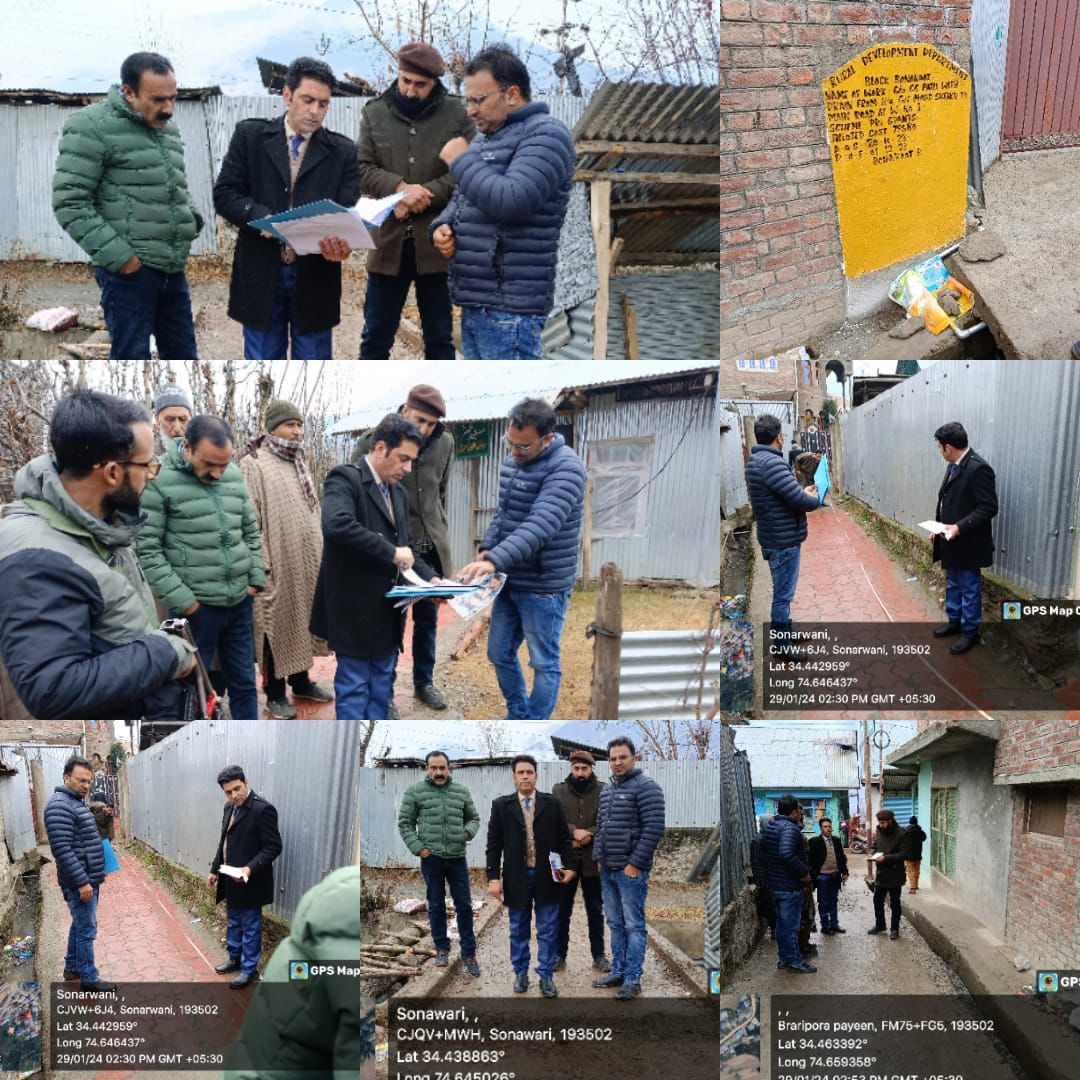 ADDC Bandipora conducts physical verification of developmental works