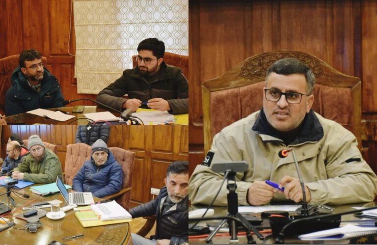 DC Bandipora conducts comprehensive review of R&B Sector  Emphasizes rigorous monitoring of all ongoing projects to ensure timely completion as per quality standards