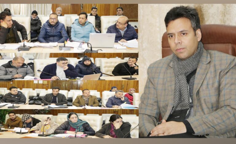 DC Srinagar reviews physical/financial progress under R&B and allied sectors  Asks Officers to work with a vision of development, ensure timely completion of all projects with strict adherence to quality standards