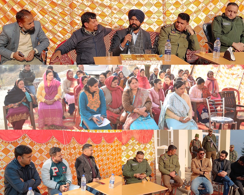 Deputy Commissioner listens to people’s issues at Village Dhara in Bhaderwah