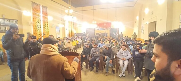 Hundreds of young individuals enthusiastically participated in the Nav Matdata Sammelan program held at Amar Singh Club in Sonwar, Srinagar.   