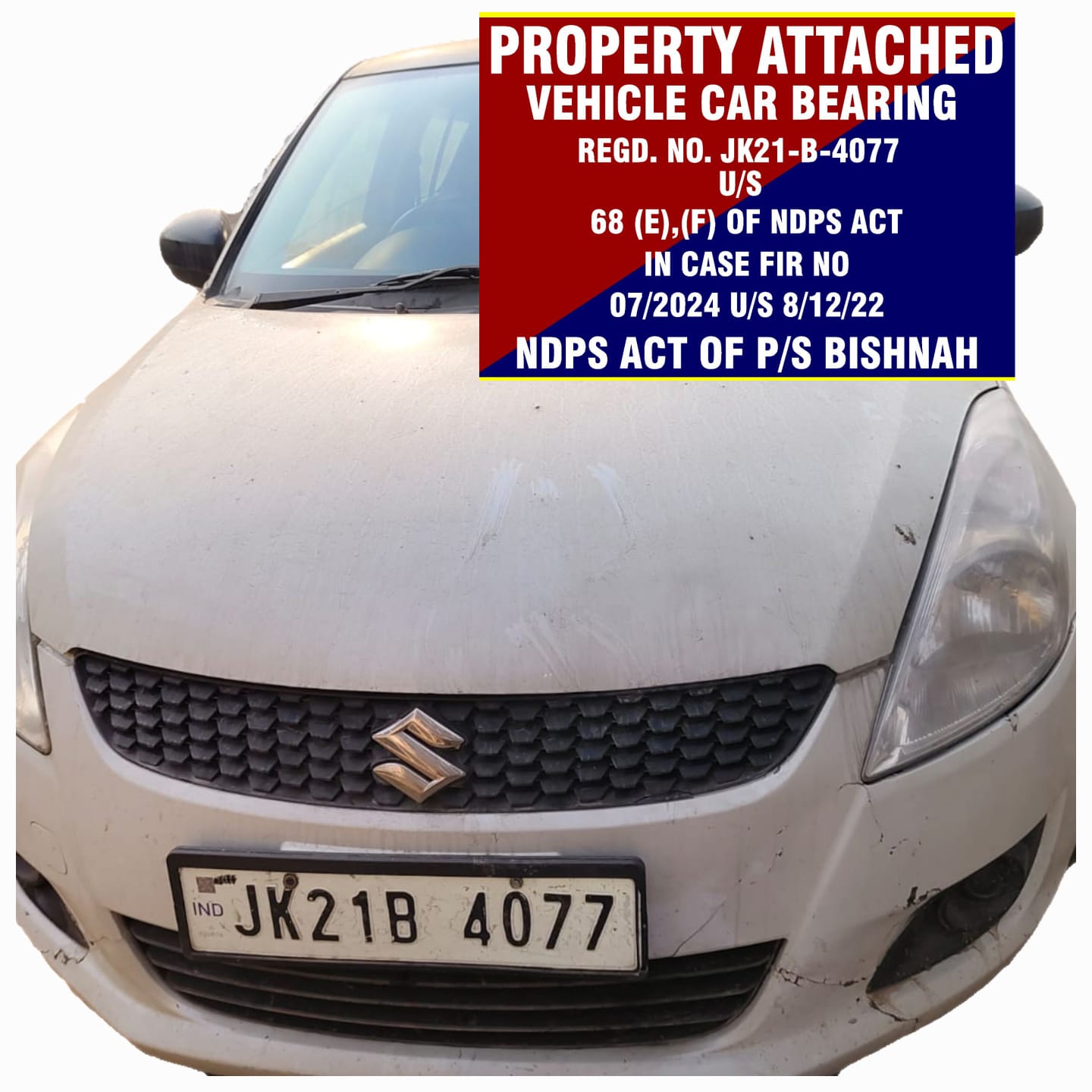 Property attached under NDPS Act, seized by PS Bishnah Jamm