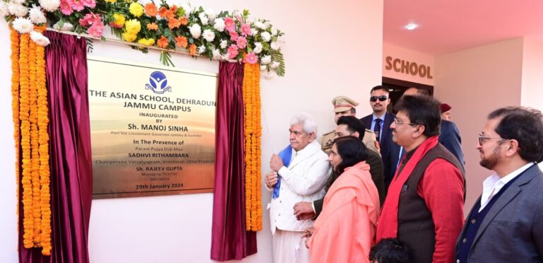 Lt Governor inaugurates Asian School’s new campus at Miran Sahib Jammu