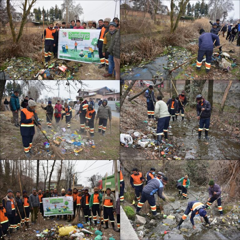 SMC Organizes Cleanliness Drive in Srinagar Under “Azadi ka Amrit Mahotsav” Initiative