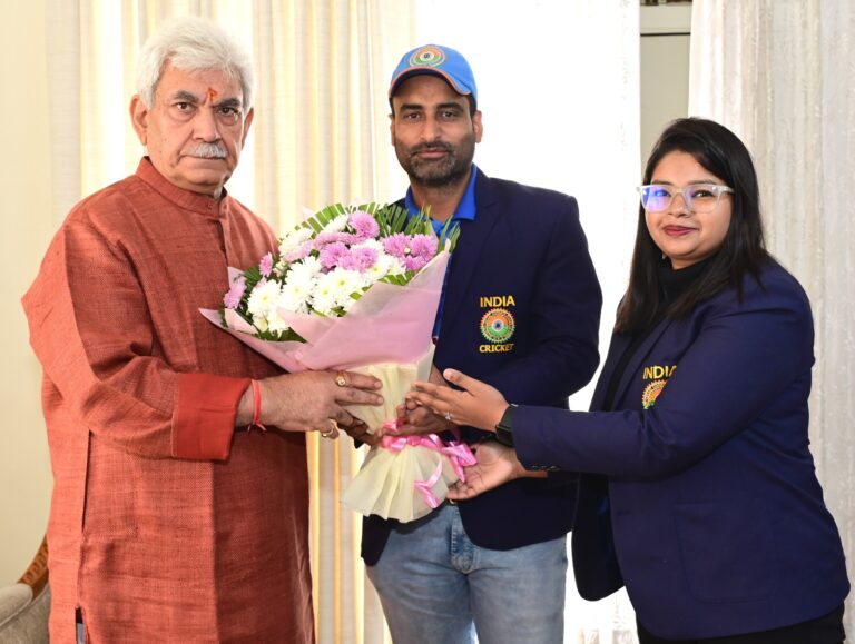 Indian Divyang Cricket Team Captain calls on Lt Governor